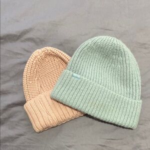 Cozy Madewell and Britt’s Knit Beanie Set - Baby Blue and Baby Pink